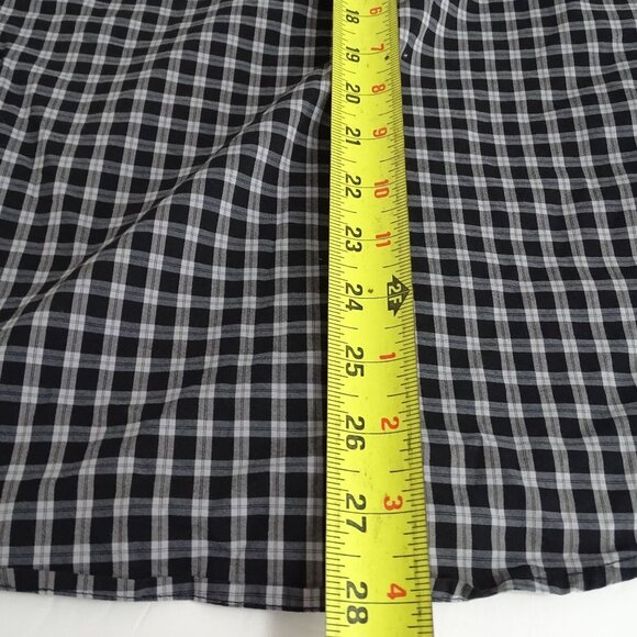 Zara Man Slim Fit Black Check Plaid Long Sleeve Button Up Shirt Men Size M - Picture 9 of 10